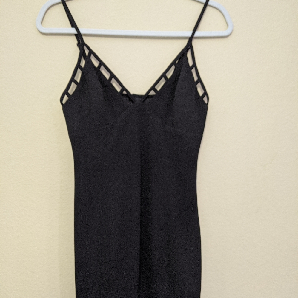 ♠️ANGL Little Black Spaghetti Cut-Out Strap Mini👗
